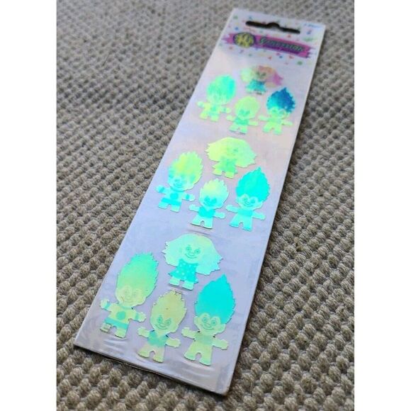 New Sandylion Stickers Vintage 1990 Y2K Mother Of Pearl MOP Trolls Sealed NOS - Picture 2 of 6